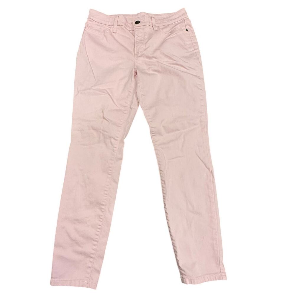 St. John's Bay Women's Pink Skinny Leg Regular Fit Solid Denim Jeans Size 8